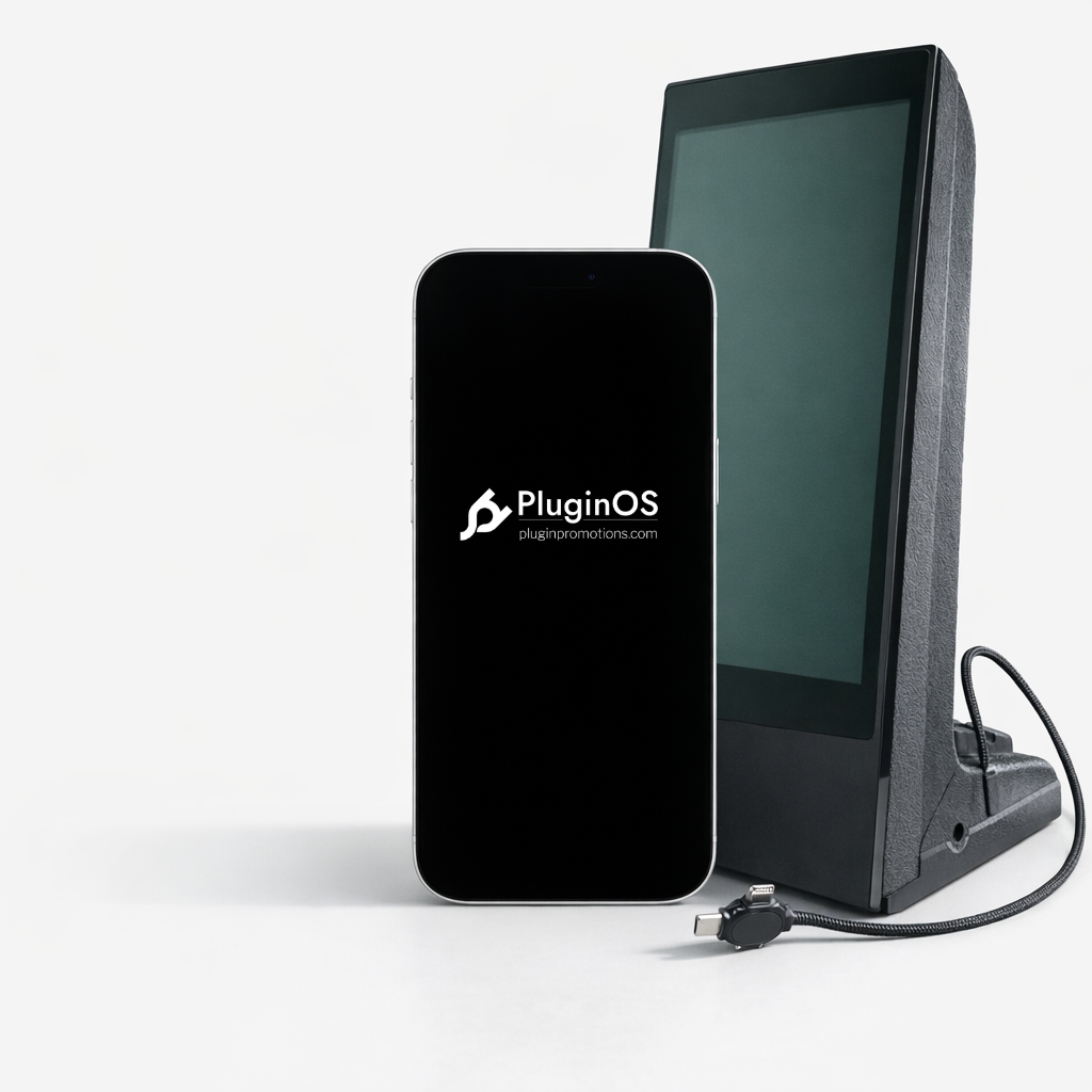 One-sided Plugin digital table tent display